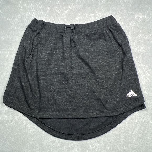 Adidas Skirt Womens Size Large Dark Gray Sport 2 Street Drawstring Pockets - Picture 3 of 13